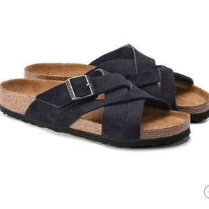 Birkenstocks Lugana midnight Softbed leather size 10